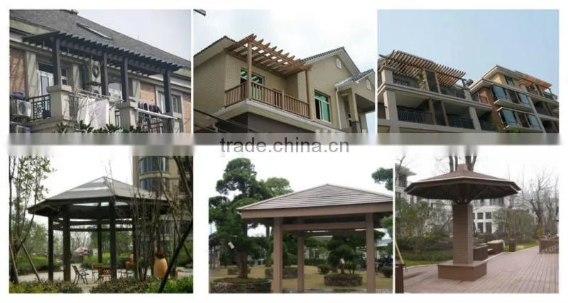recycled backyard outside hollow composite wood decking wpc decking retractable pergola