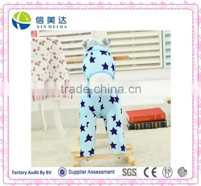 plush rocking horse/anmal wooden Horse toys for kids