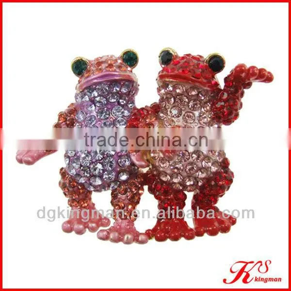 Rhinestones Frog Fashion Brooch For Dress