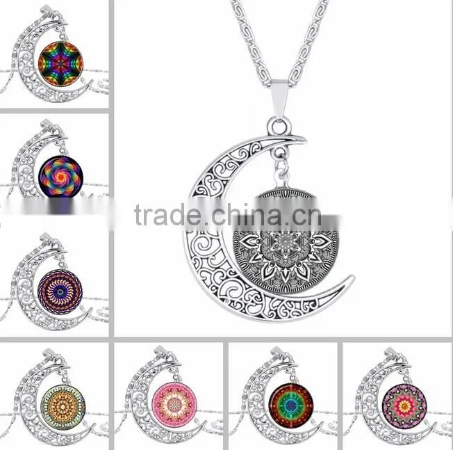 Womens 2016 YIWU IN STOCK Fashion Silver Plated Girlfriend Jewelry Charm Heart Crystal Pendant Chain Necklace