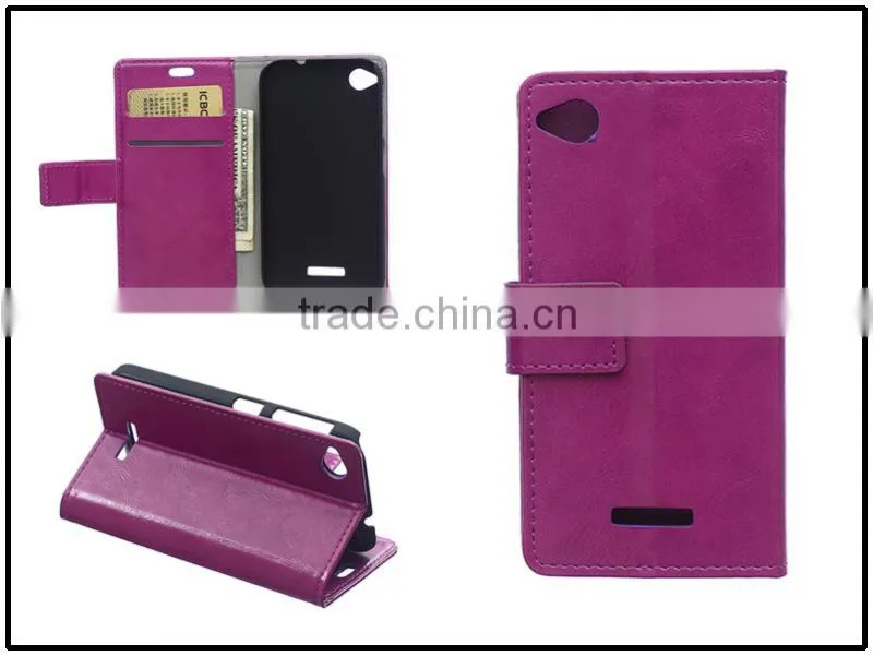 Wholesale color crazy horse pu lether case for htc 320/526/728/828/one A9 support adjustable stand function wallet case