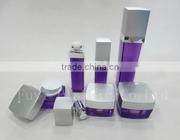 Square Acrylic Jar and Lotion Bottle for Cosmetics