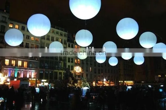 Inflatable hanging stage decorating led light hanging balloon for sale YK-112