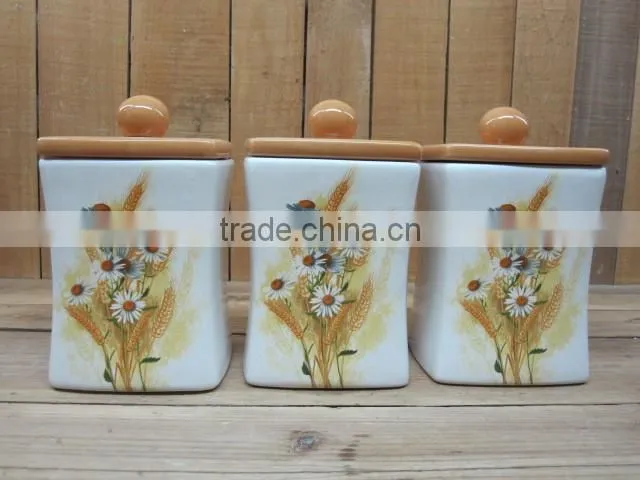 2016 tea coffee cookie sugar ceramic food canister set