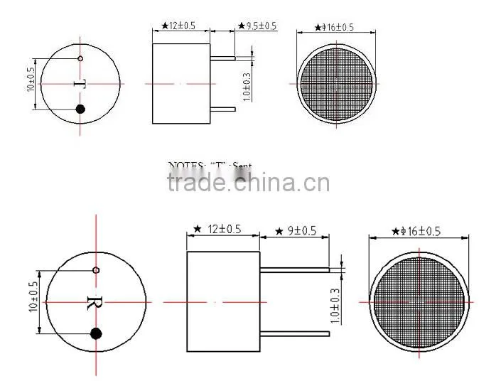FBULS1612 16mm 40khz 105dB high sensitivity ultraonic motion sensor(FBELE)