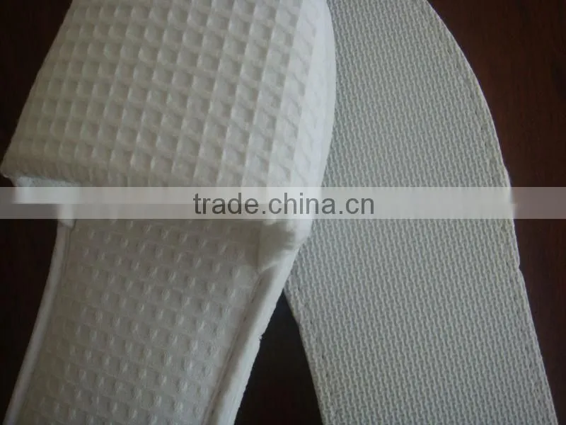 High quality Waffle Washable hotel slippers with EVA sole