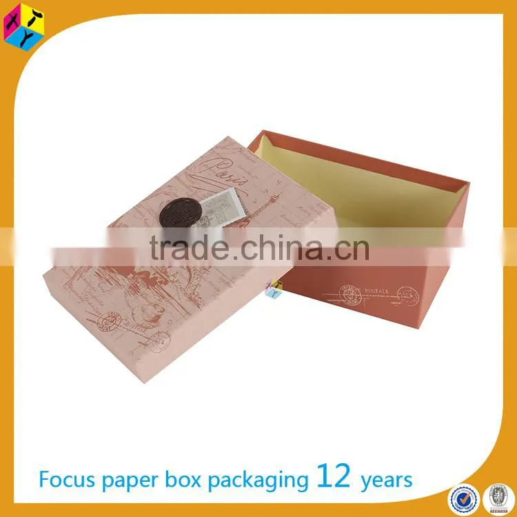 decorative gift packaging printing hardboard box