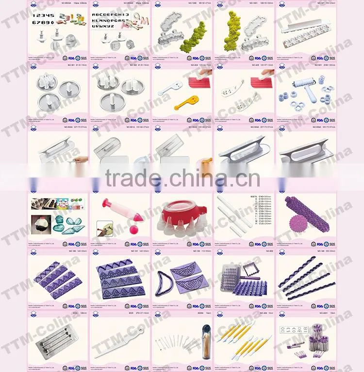 Custom non stick fondant cake decorative plastic rolling pin