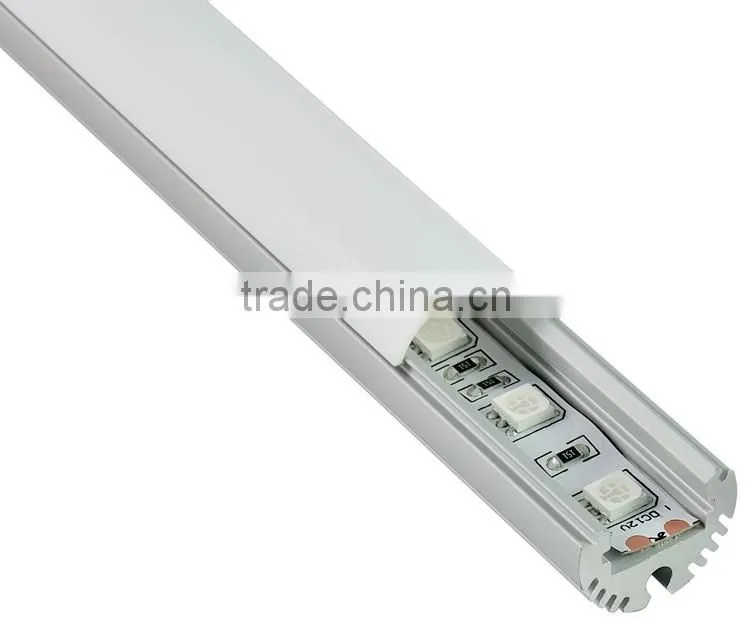 Top quality 6063 alloy round shape led strip profile with PMMA cover