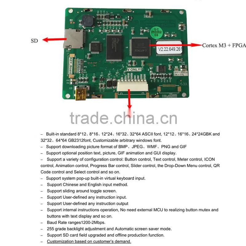 3.5 inch tft lcd touch panel withdtech usb 2.0 to serial rs232/RS485 adapter and controller board