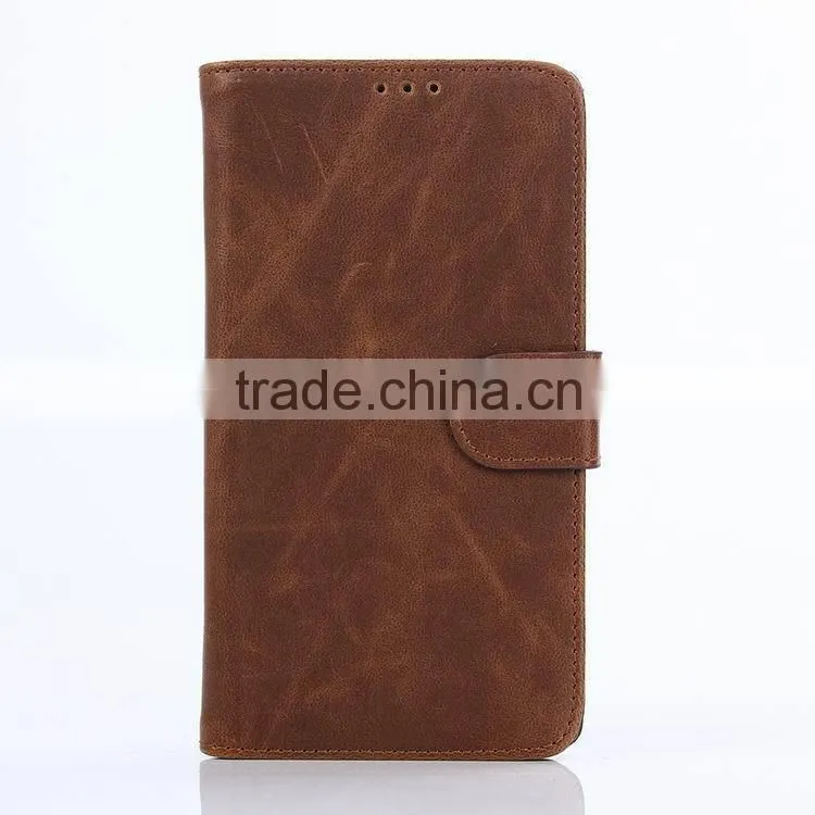 2015 Crazy horse leather wallet case for LG G4 note,For lg g4 note case