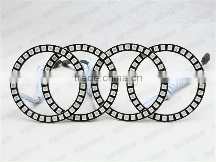 36pcs 5050SMD 4rings 100mm led rgb angel eyes 12v multicolor led ring lights for Opel for Toyota car headlight angel eyes