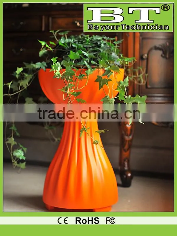 remote control led flower pots use in home and garden,plastic vase,