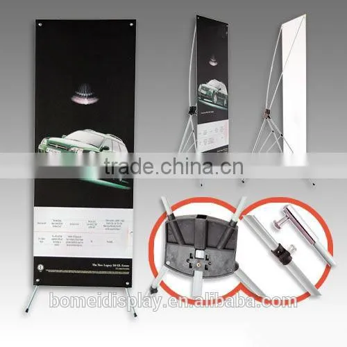 Portable stable steel material x banner stand system