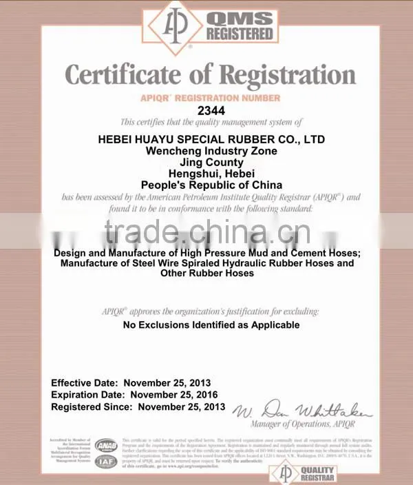 Wire spiraled/braided rubber hydraulic hose