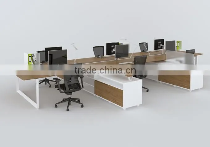 2016 newest modern design 4 seaters office partition(HX-CRV005-2)