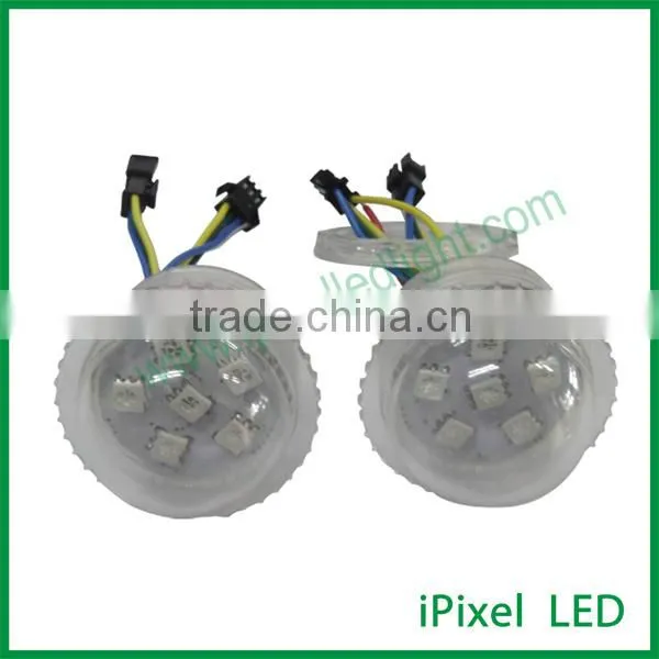 iPixel LED 50mm high lumen ws2801rgb led pixel round ball string in holiday lighting
