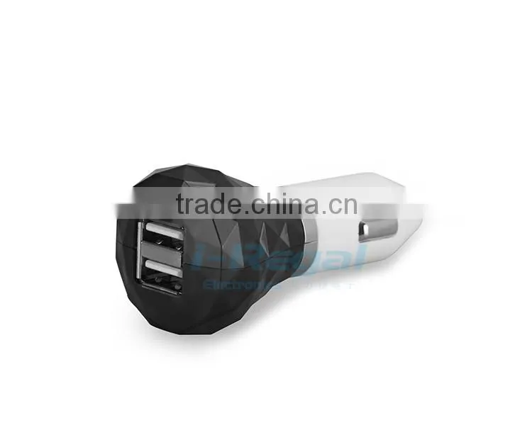 2.1A + 3A Dual USB Car Charger 2 port charge for iPad for iPhone 5s 4s 4 Phone / PDA / Mp3 / Mp4 for samsung