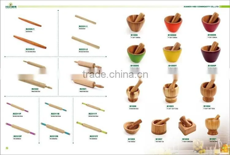 High quality wooded mortar and pestle set wholesale