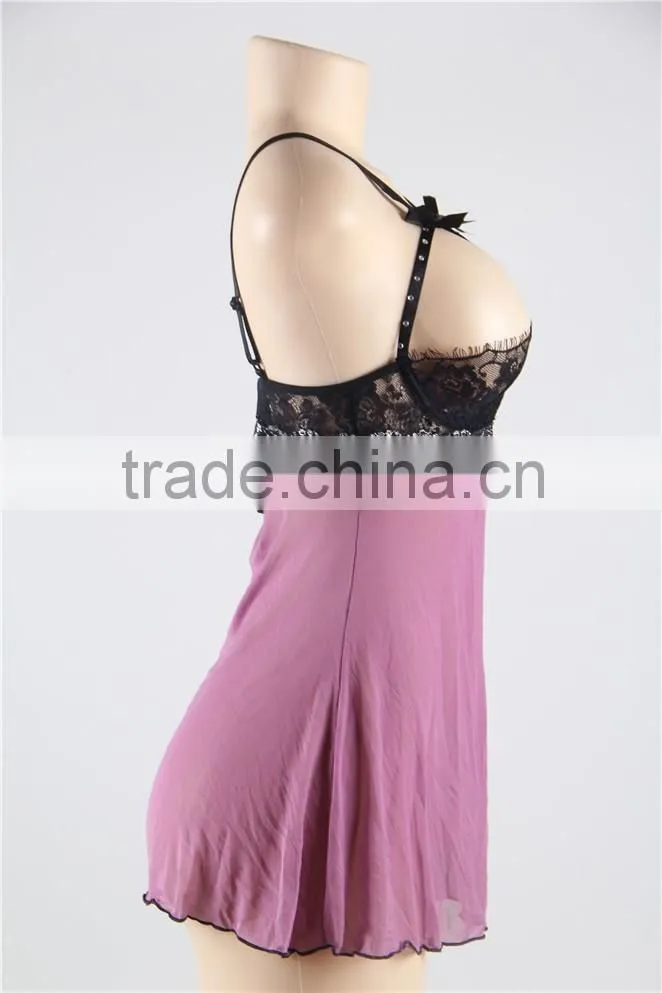 Mauve chemise women underwear sexy