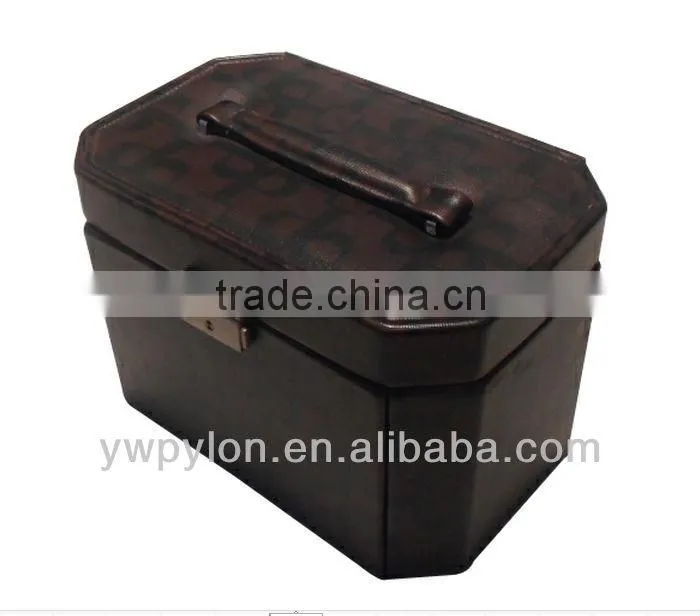 Black PU leather jewelry case