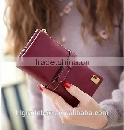 2015 new Fashion female pu leather wallet