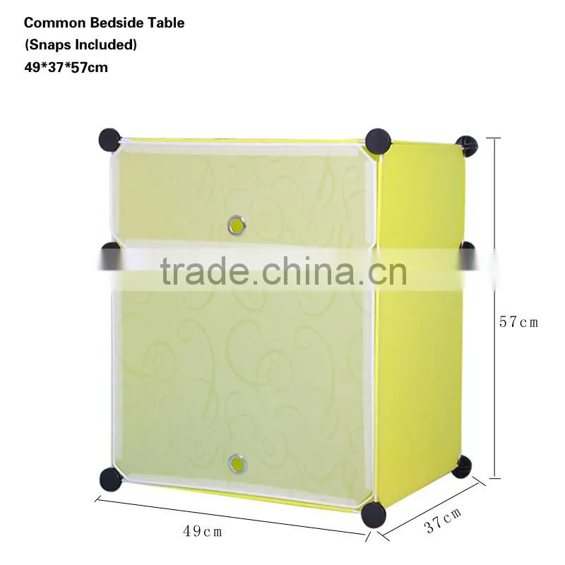Modern bedside Table drawer plastic storage