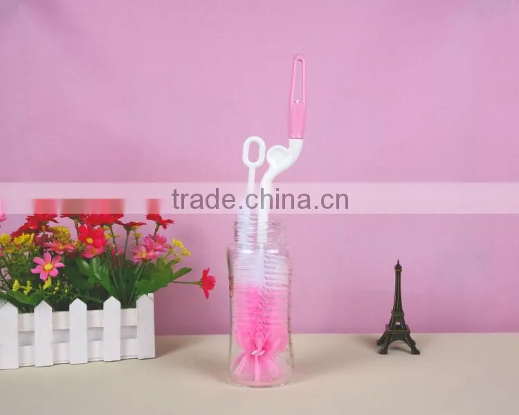 2016 easy revolving bottle and nipple baby brush set
