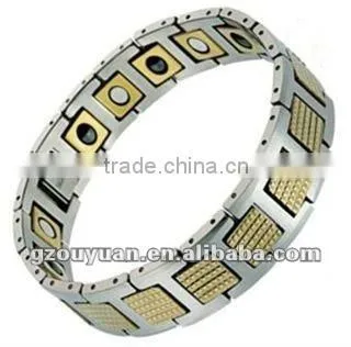 High polished magnetic tungsten bracelet, Faceted fashion tungsten bracelet