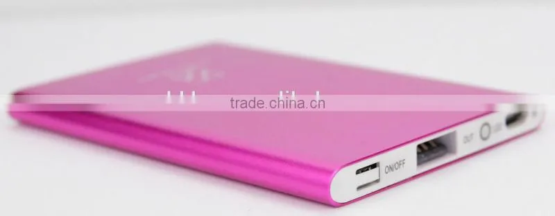 ultra thin credit card/calling card shape power bank 3000mah