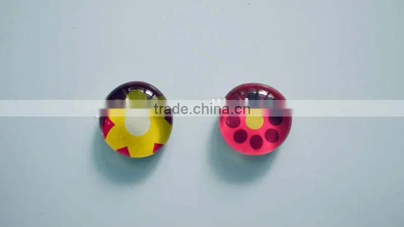 3D colorful epoxy crystal glass fridge magnet