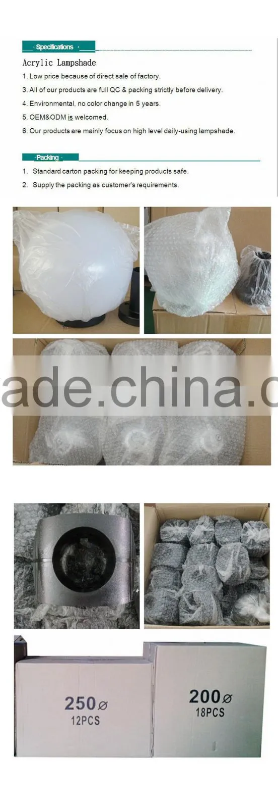 GD028-B-250-b-R-C alibaba LED light natural garden PMMA sphere light diffuser