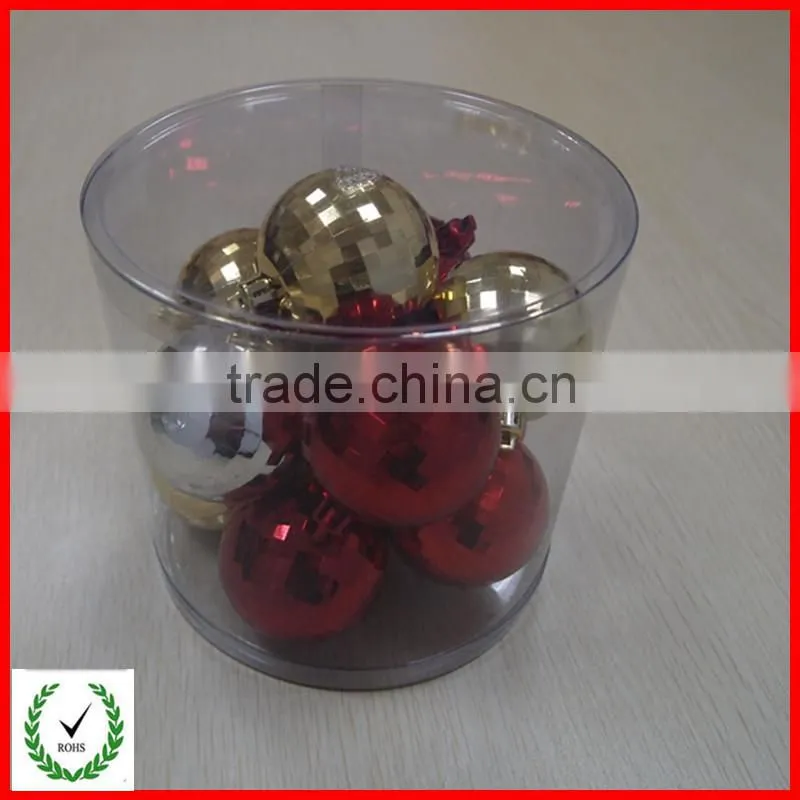Transparent plastic cylinder tube container for toy gift accessory exhibition