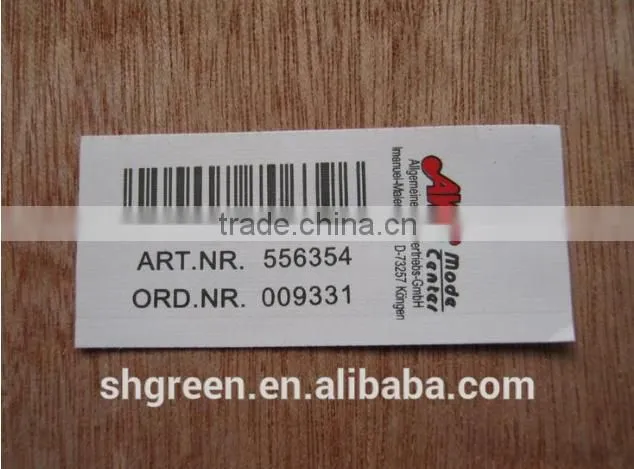 Computerized washable polyester taffeta printing labels
