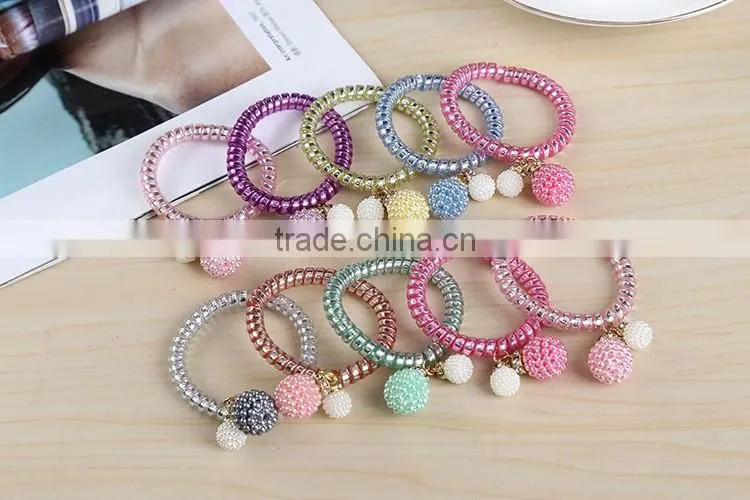 New style fine elastic hair band with ball