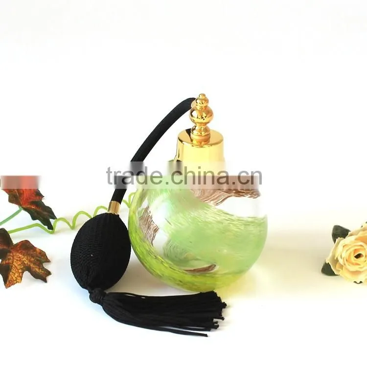 Wholesale High-grade Cheap Multicolour Circular Glass Transparent Gasbag Perfume Bottle With Airbag Spray Pump