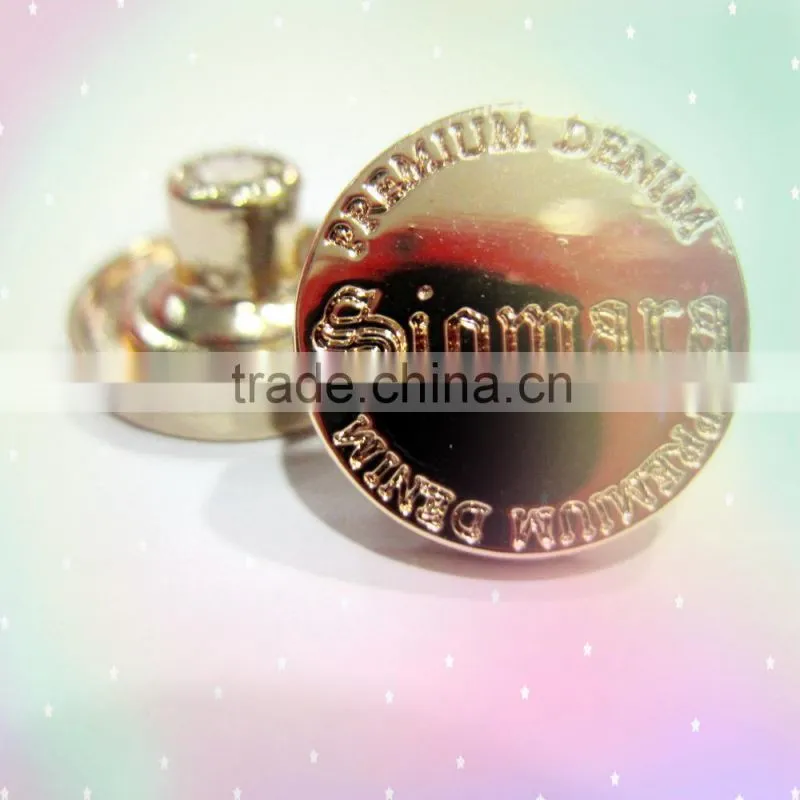 new jeans button/bright rose gold/nice design