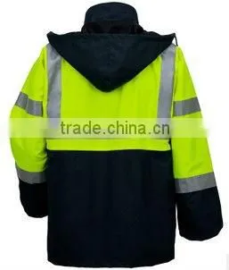 reflective jacket with 3M reflective tape ,waterproof jacket for worker ,safety reflective jacket