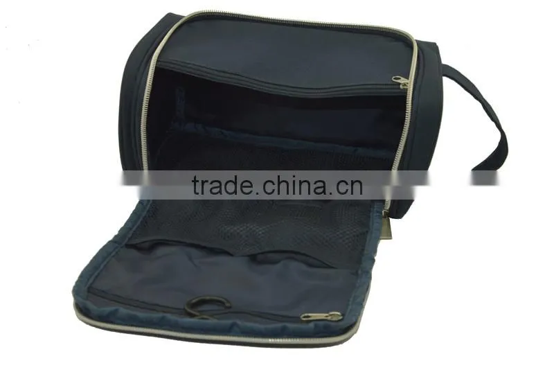 Hanging foldable cosmetic travel wash bag for men and women