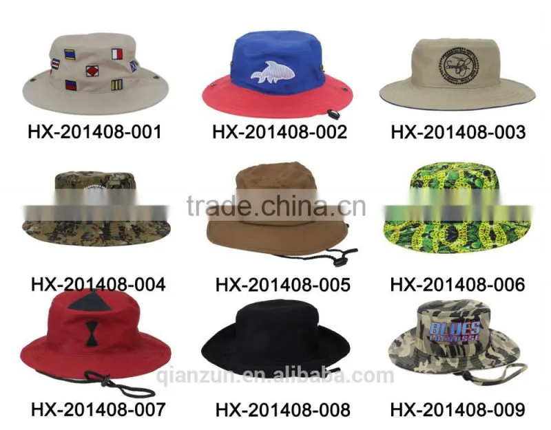 Wholesale foldable cotton fashion 6 panel blank designer custom bucket hat