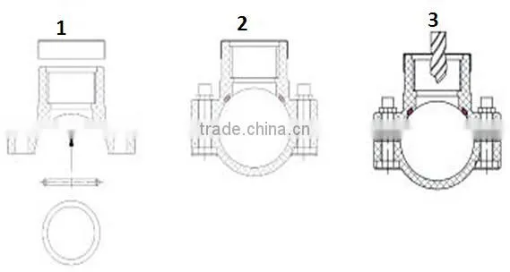 PP hose pipe saddle clamp