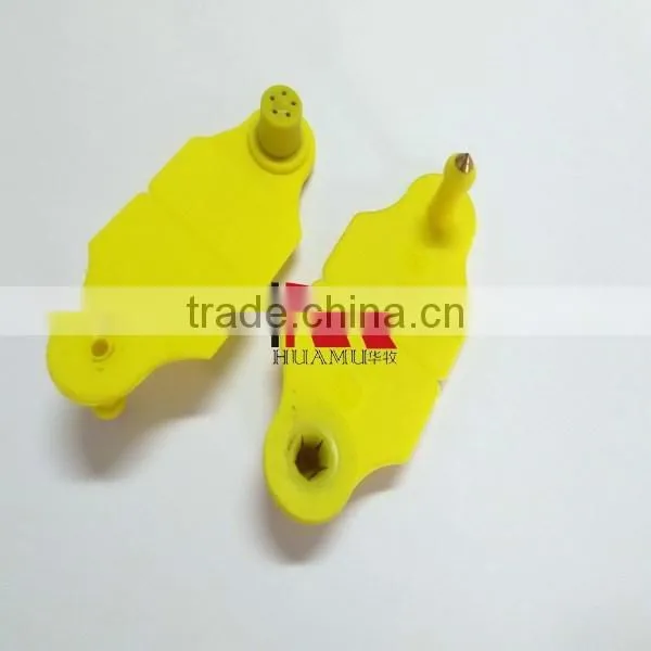 ICAR ear tag for cattle 43*38 mm T045 ICAR certificated yellow ear tag