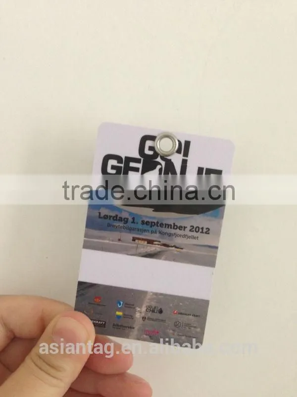 Offset plastic pvc blank white card