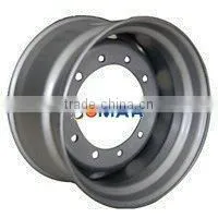 Polished machined aluminum truck wheel rim 22.5 x 11.75