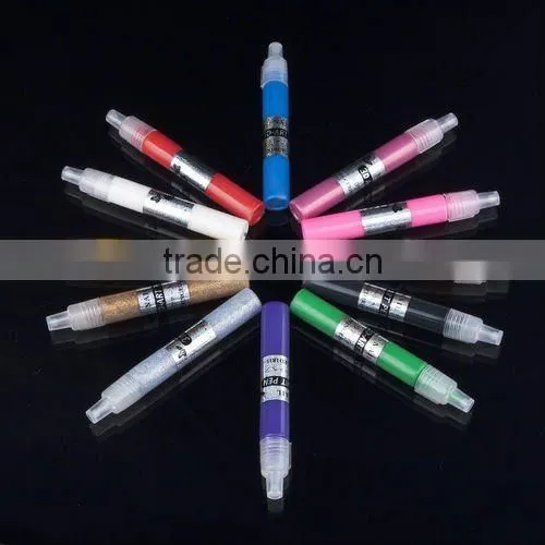 3D 12 Colors Paint Drawing Design Pen UV Gel Acrylic Nail Art Glitter Polish Set