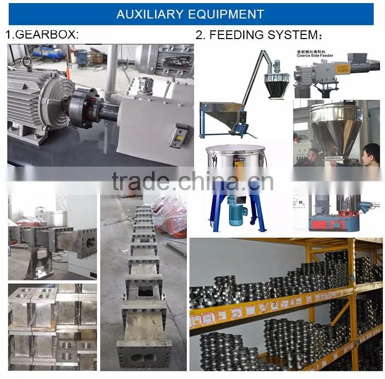 OEM masterbatch plastic granules pellet Butyl Rubber Pelletizing Twin Screw Extruder Machine
