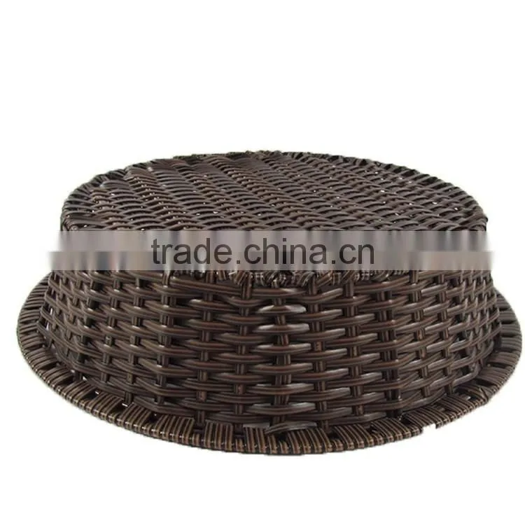 S&D supermarket vegetable rack plastic rattan fruit and vegetable basket