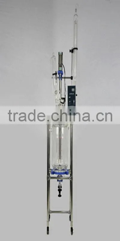 2013 hot selling GG17 Borosilicate glass lab jacket glass reactor 20L