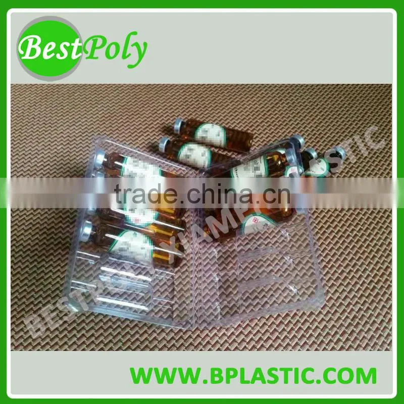 Cheap clamshell blister medicine packing tray for medicine bottle