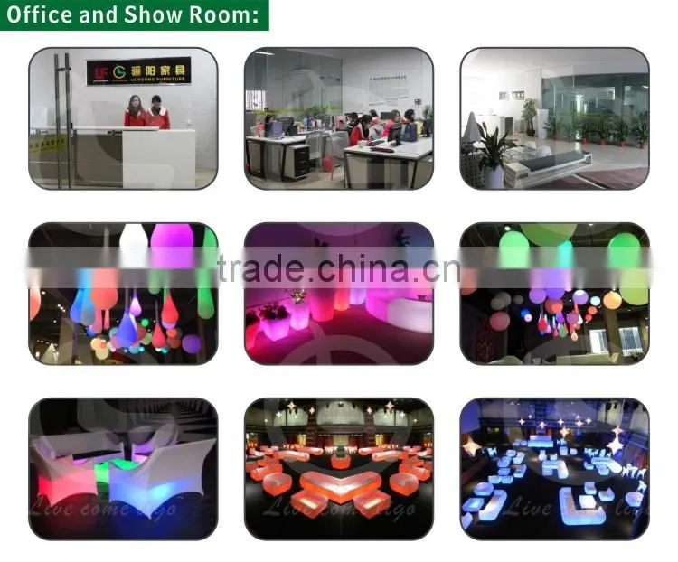 Wholesale Modern Decoration Colorful Nightclub Plastic LED Furniture /llluminated Plastic Outdoor Furniture For Parities